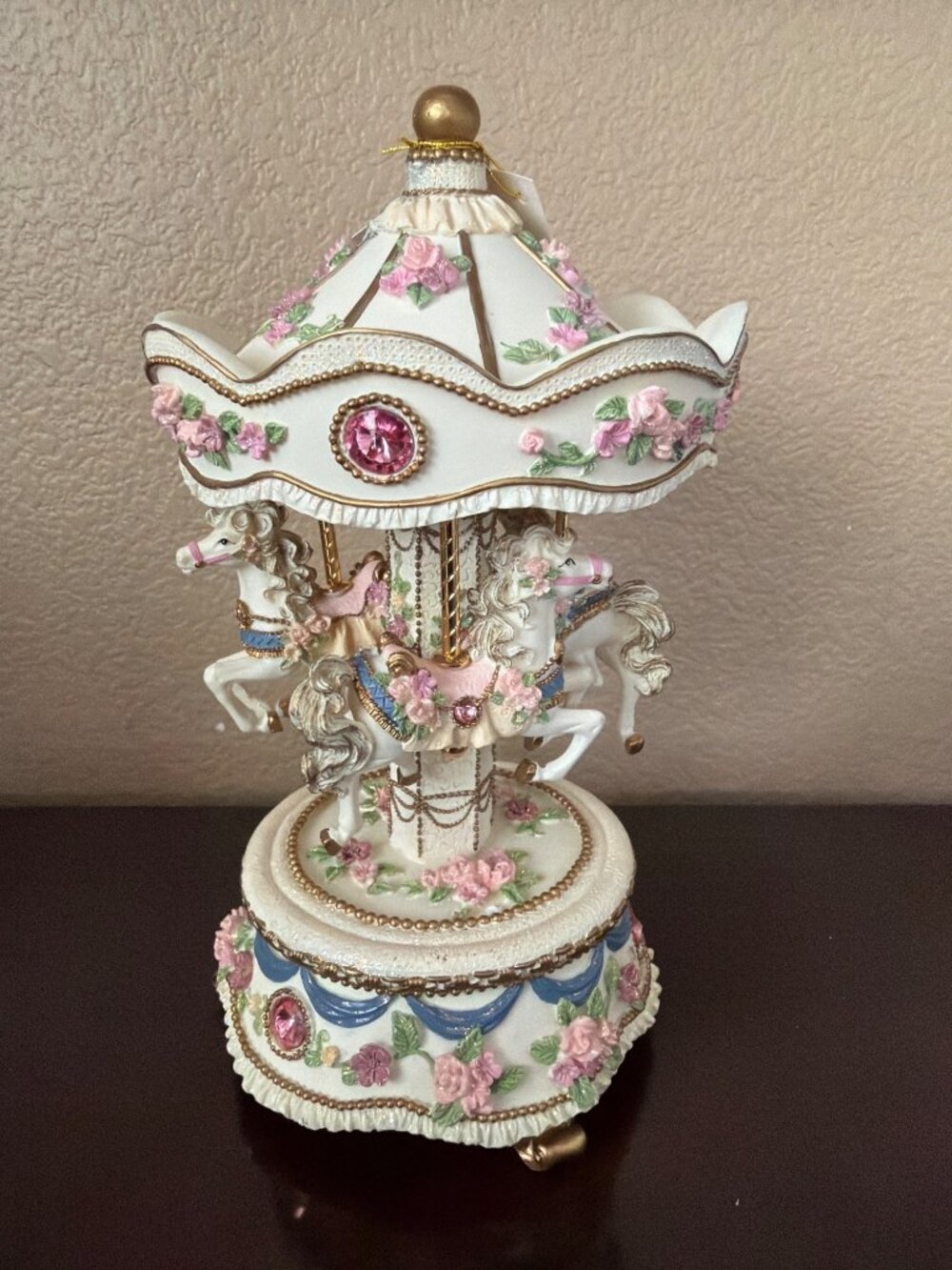 San Francisco Music Box Elise 3-Horse Carousel My Heart Will Go On NEW